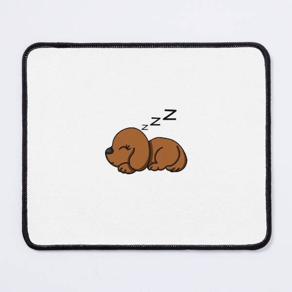 Item preview, cute sleeping dog (ginger) designed and sold by ChesssesShop.