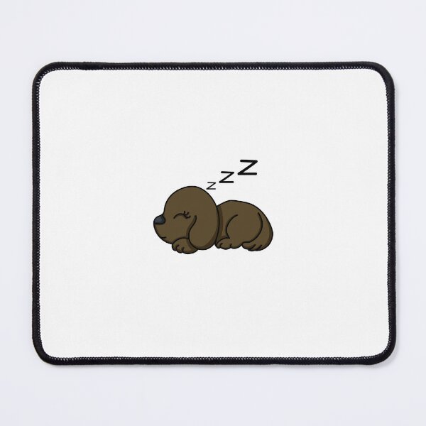 Item preview, cute sleeping dog (brown) designed and sold by ChesssesShop.