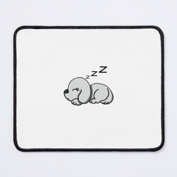 Item preview, cute sleeping dog (white) designed and sold by ChesssesShop.