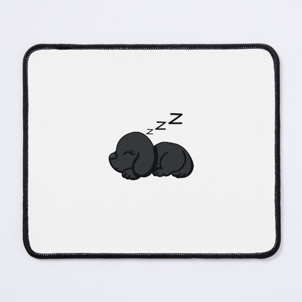 Item preview, cute sleeping dog (black) designed and sold by ChesssesShop.
