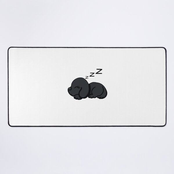 Item preview, cute sleeping dog (black) designed and sold by ChesssesShop.