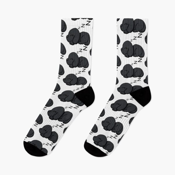 Item preview, cute sleeping dog (black) designed and sold by ChesssesShop.