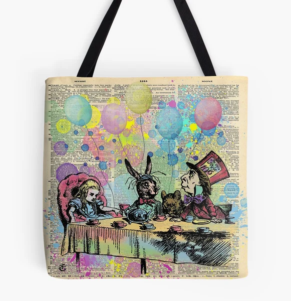 Tea Party Celebration - Alice In Wonderland Tote Bag for Sale by