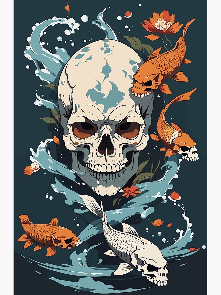 Skull faced koi fish