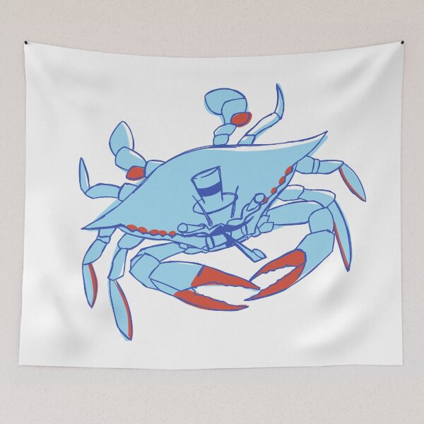 Item preview, Crab with Pipe and Top Hat designed and sold by kumorri01.