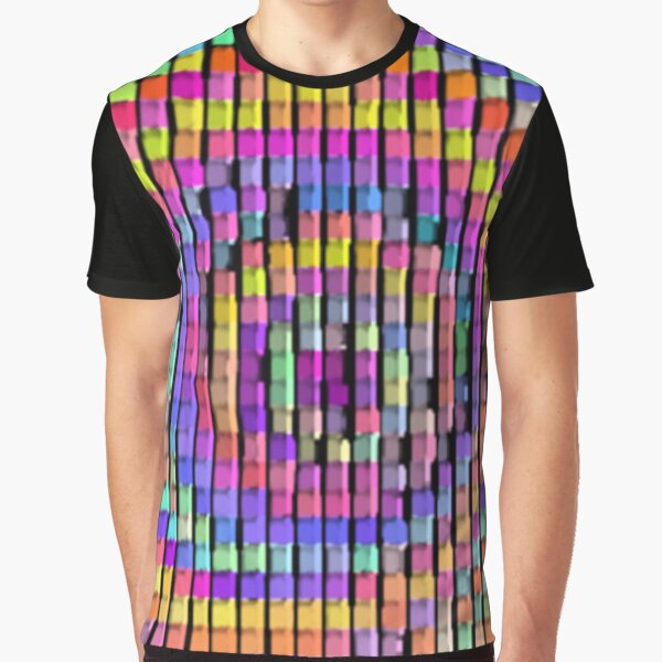 Vista previa del artículo con la obra «Rainbow Pixels», diseñado y vendido por Jane Holloway.