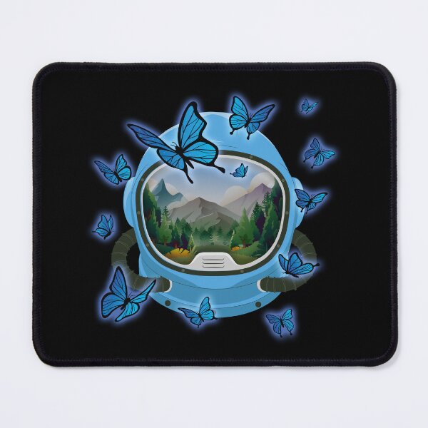 Item preview, Astronaut in space with flowers and butterfly designed and sold by Catsloversdotme.