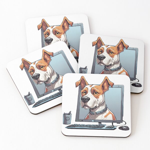 Item preview, Cute futuristic computer scientist dog designed and sold by ExtraSilver.