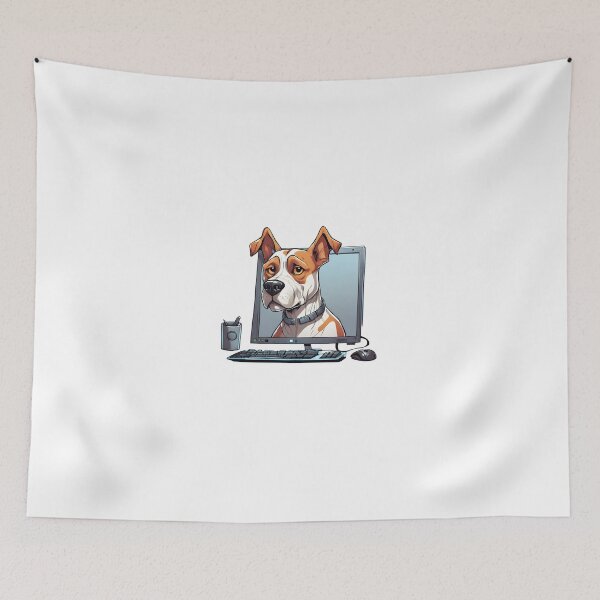Item preview, Cute futuristic computer scientist dog designed and sold by ExtraSilver.