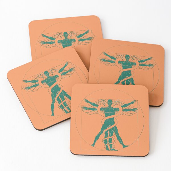 Item preview, Vitruvian Man Caduceus (Green) designed and sold by FilmmakersPOV.