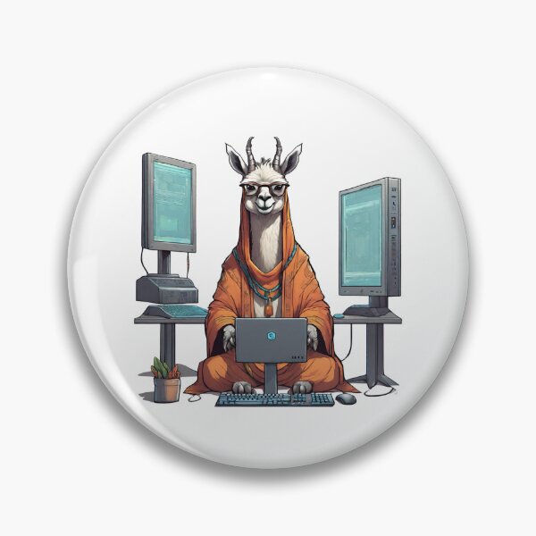 Item preview, Cute futuristic computer scientist llama designed and sold by ExtraSilver.