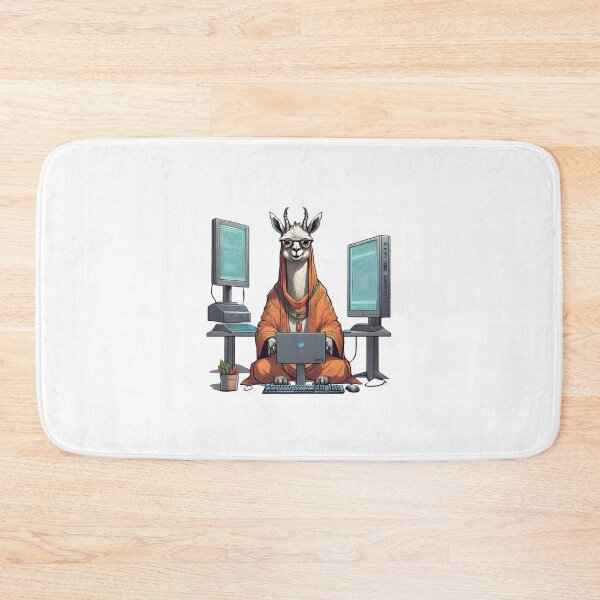 Item preview, Cute futuristic computer scientist llama designed and sold by ExtraSilver.