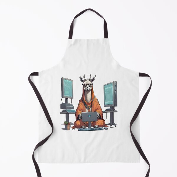 Item preview, Cute futuristic computer scientist llama designed and sold by ExtraSilver.