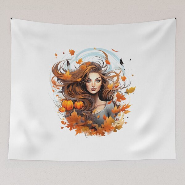 Item preview, Autumn Women and Pumpkins - Gift for Women, Gift for Men designed and sold by WeekendSurprise.