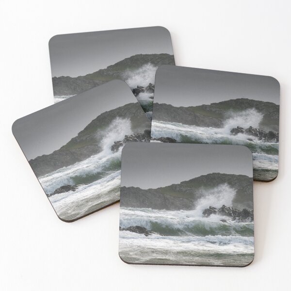 Item preview, Crashing Waves at Porth Darfarch Bay designed and sold by heidipics.