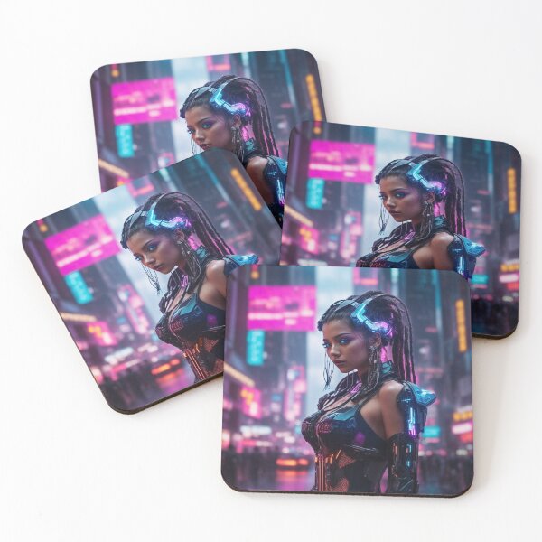 Item preview, Neon Nexus: The Sentient City Cyberpunk Artwork - Futuristic AI, Rebels, and Hackers designed and sold by luminamatrixart.
