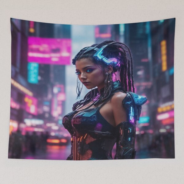 Item preview, Neon Nexus: The Sentient City Cyberpunk Artwork: IA futurista, rebeldes y hackers designed and sold by luminamatrixart.
