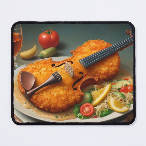 Item preview, Violin Chicken Parmesan, Surrealism designed and sold by ComputerContent.