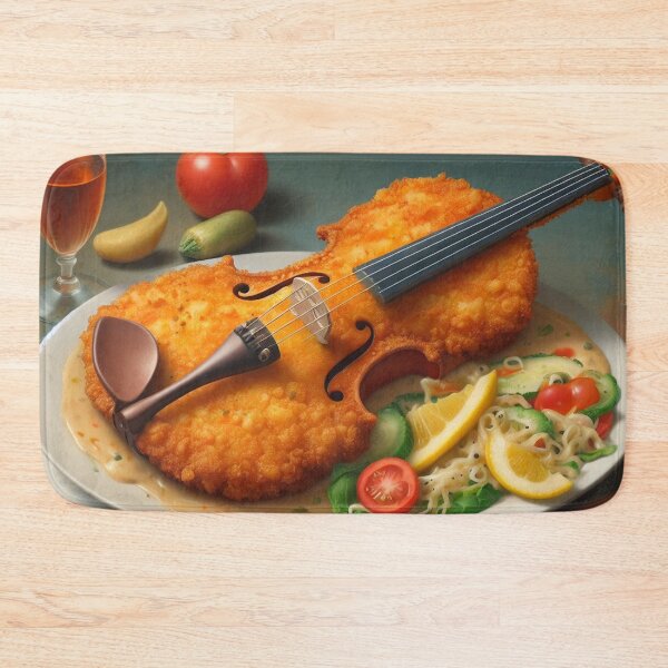 Item preview, Violin Chicken Parmesan, Surrealism designed and sold by ComputerContent.