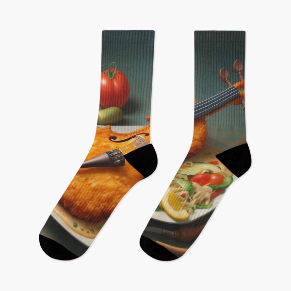 Item preview, Violin Chicken Parmesan, Surrealism designed and sold by ComputerContent.