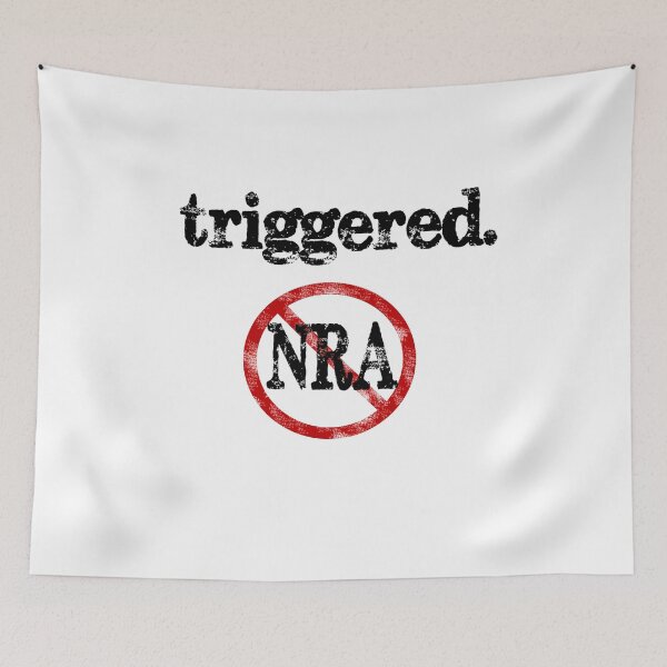 Item preview, Triggered Anti NRA Badge Gun Control Vintage Retro Style Political Gear designed and sold by Greenguy79.
