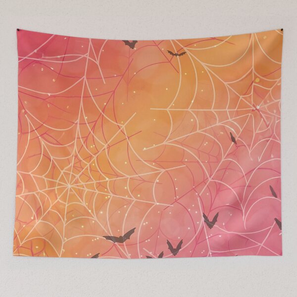 Item preview, Halloween themed pattern - Orange Spiderweb designed and sold by ManuelAndreas.