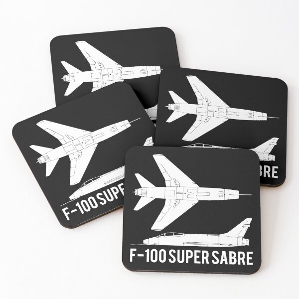 Item preview, F-100 Super Sabre American Supersonic Jet Fighter Aircraft Cutout Silhouette designed and sold by MilitaryMart.