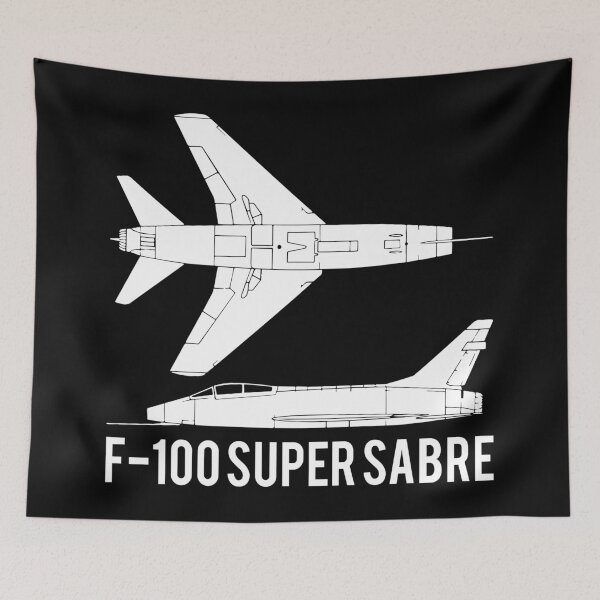 Item preview, F-100 Super Sabre American Supersonic Jet Fighter Aircraft Cutout Silhouette designed and sold by MilitaryMart.