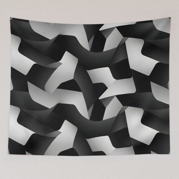 Aperçu de l'œuvre Motif De Forme Géométrique Noir Et Gris créée et vendue par RibbitFans101.