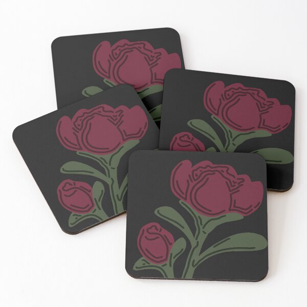 Item preview, Dark Red Flowers designed and sold by ToonyPineapple.