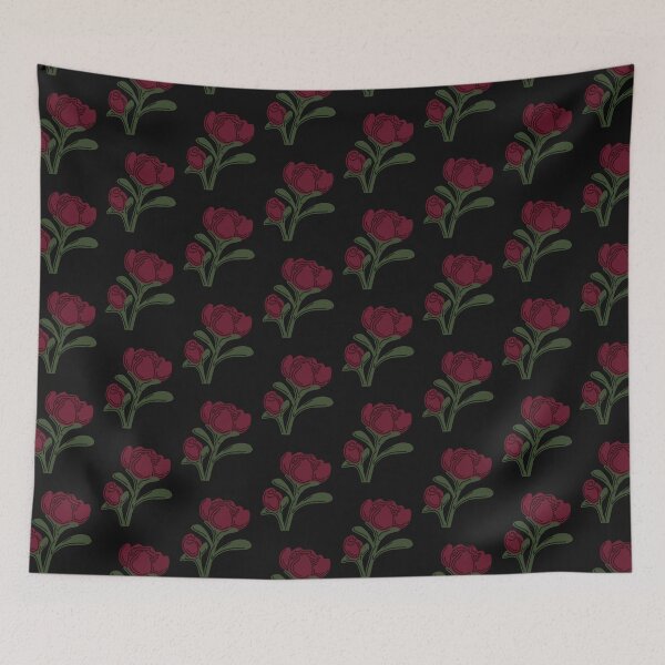 Item preview, Dark Red Flowers designed and sold by ToonyPineapple.
