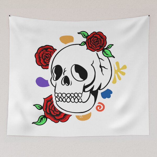 Item preview, Floral Skull designed and sold by Catsloversdotme.