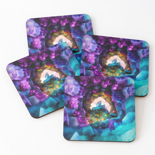 Item preview, Fantasy Geode XI colorful geology art series designed and sold by Glimmersmith.