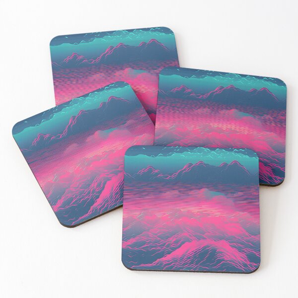 Item preview, Anime Vaporwave Pink and Blue Pattern designed and sold by RibbitFans101.