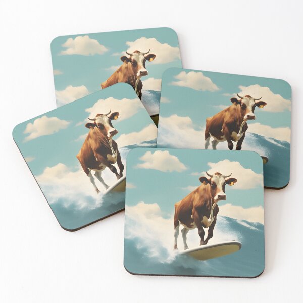 Item preview, Funny Surfing Cow Image designed and sold by StickyBastardz.