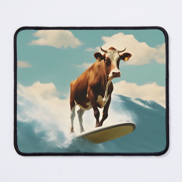 Item preview, Funny Surfing Cow Image designed and sold by StickyBastardz.