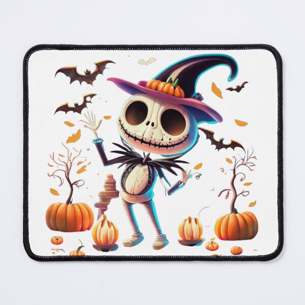 Item preview, Halloween doll white keychain with pumpkins and bats designed and sold by defabula.