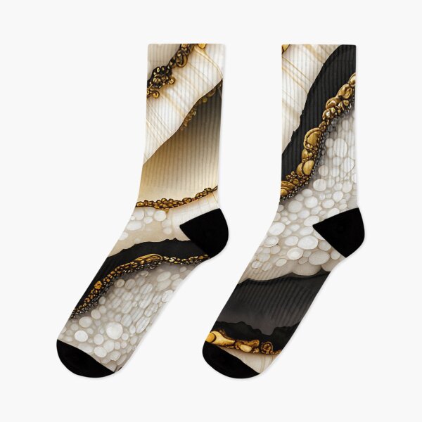 Item preview, Abstract Fantasy Geode in Black White and Gold designed and sold by Glimmersmith.