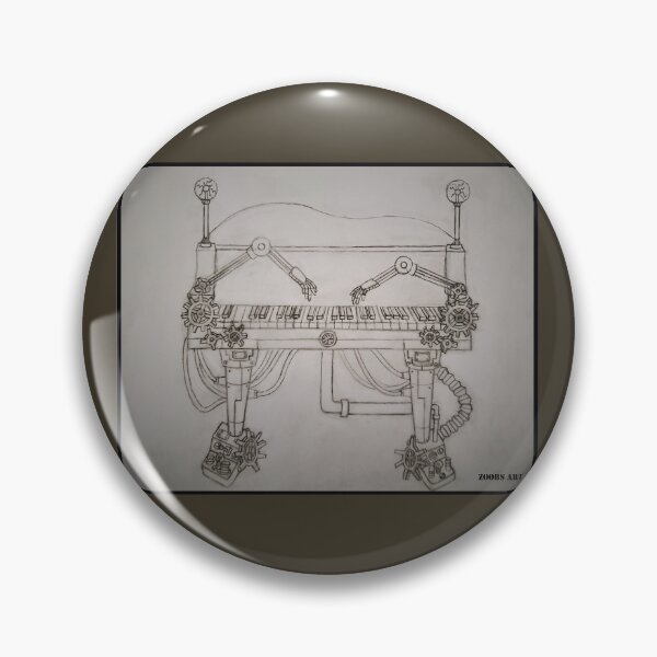 Item preview, Vintage Steampunk Machine Robot Piano "The Entertainer" Graphic designed and sold by GrudleBay.