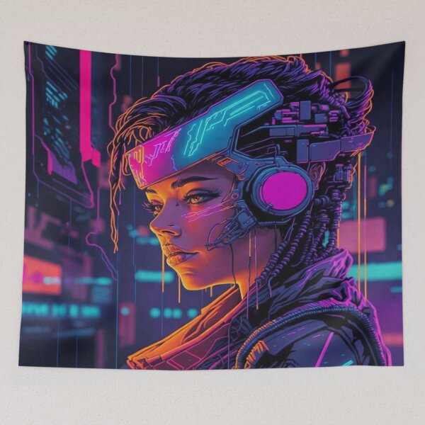 Item preview, The Collector's Imprint: Limited-Edition Neon Dreams Artwork with Your Unique Cyberpunk Odyssey! designed and sold by luminamatrixart.