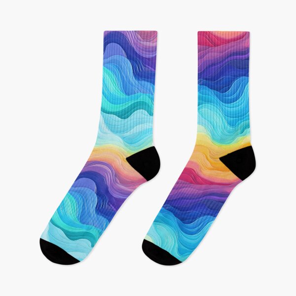 Item preview, Cosmos Colorful Wave Pattern designed and sold by RibbitFans101.