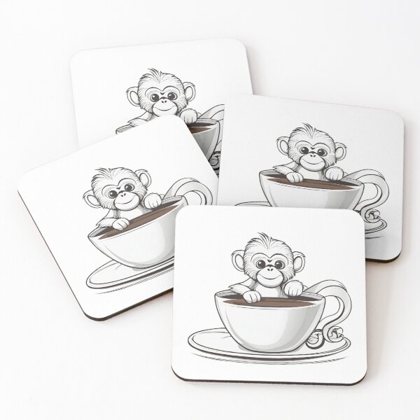 Item preview, Miserable Monkey in Coffee Cup designed and sold by Merthh.