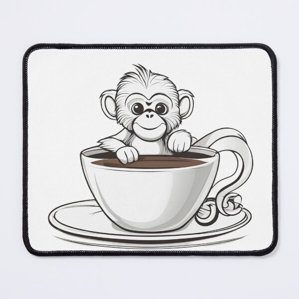 Item preview, Miserable Monkey in Coffee Cup designed and sold by Merthh.