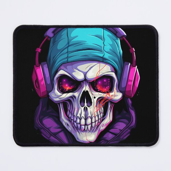 Item preview, Skull wearing headphones designed and sold by KamartUK.