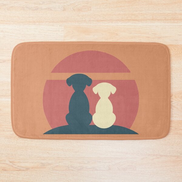 Item preview, Tranquil Sunset Dogs back view Serene relax peaceful vibe designed and sold by JadesignFang.