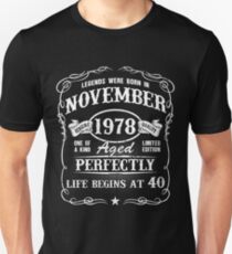 Born in November 1978 - Legends were born in November 1978 Slim Fit T-Shirt