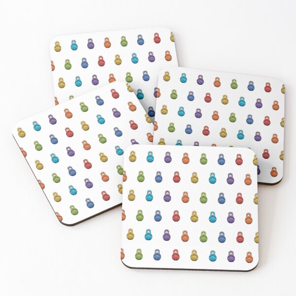 Item preview, Rainbow Matryoshka Revamp, Alt Pattern, Sticker/Magnet (White) designed and sold by MadeByGeeClowes.