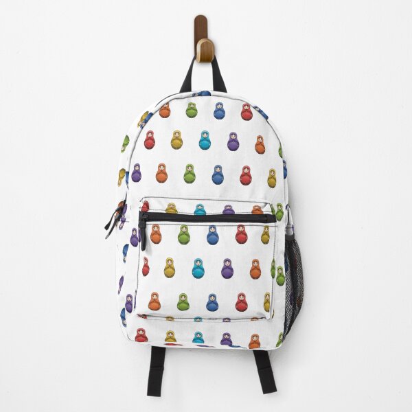Item preview, Rainbow Matryoshka Revamp, Alt Pattern, Sticker/Magnet (White) designed and sold by MadeByGeeClowes.