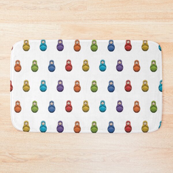 Item preview, Rainbow Matryoshka Revamp, Alt Pattern, Sticker/Magnet (White) designed and sold by MadeByGeeClowes.