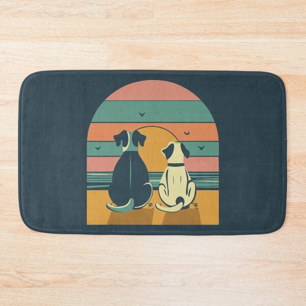 Item preview, Tranquil Sunset Dogs back view Serene relax peaceful vibe designed and sold by JadesignFang.